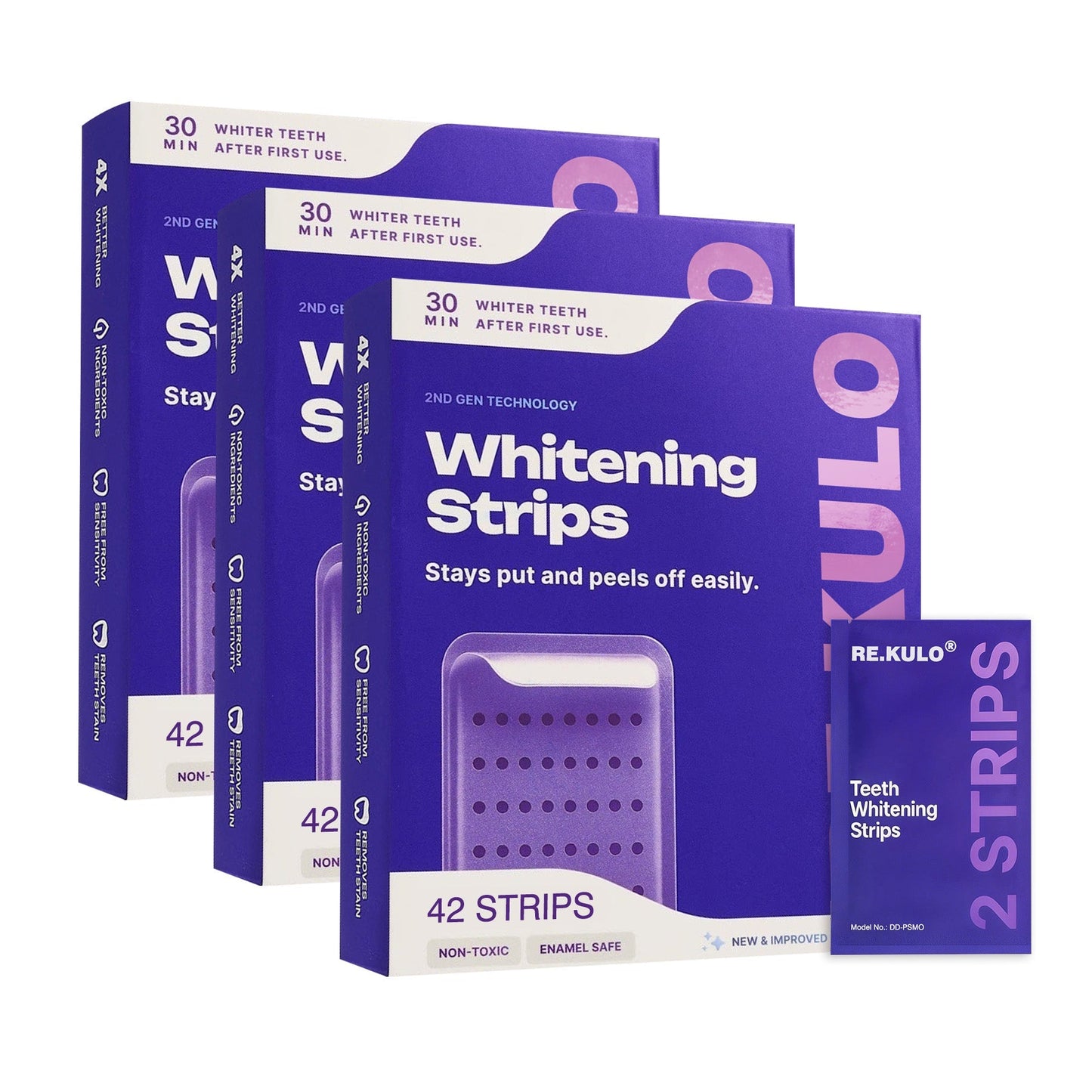 π₯°πΆπππππππ πΊππππ | Purple Color-Correcting Strips for a Brighter Smile Instantly