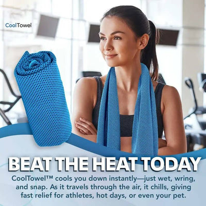 ⏰Summer Sale Buy 1 Get 1 Free❄💦Cold Sweat Towel You Can Use Anywhere, Anytime! Reusable Soft Absorbent Cooling Portableâ€?UK Ready!