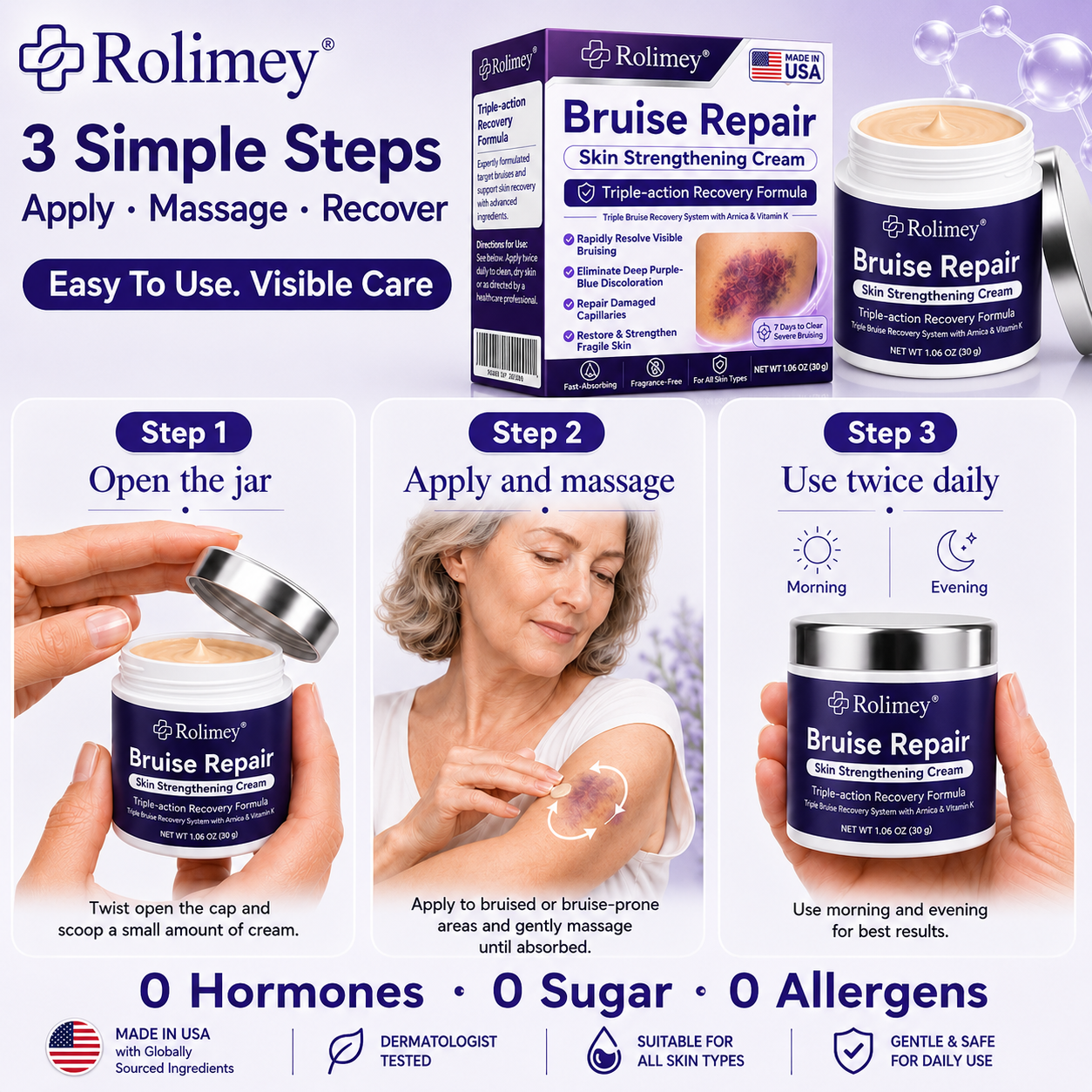 👨‍⚕️Over 100,000 units sold💕 - Rolimey® cream to repair bruises and strengthen the skin.