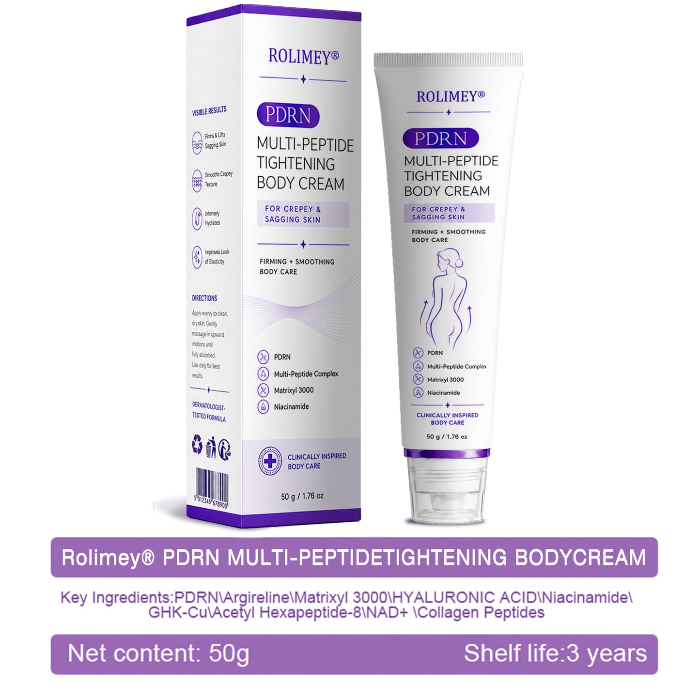 💜ROLIMEY® 𝐏𝐃𝐑𝐍 𝐌𝐮𝐥𝐭𝐢-𝐏𝐞𝐩𝐭𝐢𝐝𝐞 𝐌𝐚𝐬𝐬𝐚𝐠𝐢𝐧𝐠 𝐁𝐨𝐝𝐲 𝐑𝐨𝐥𝐥𝐞𝐫 𝐂𝐫𝐞𝐚𝐦- 𝐀𝐧𝐭𝐢-𝐚𝐠𝐢𝐧𝐠, 𝐇𝐲𝐝𝐫𝐚𝐭𝐢𝐧𝐠, 𝐒𝐤𝐢𝐧 𝐅𝐢𝐫𝐦𝐢𝐧𝐠 & 𝐋𝐢𝐟𝐭𝐢𝐧𝐠, 𝐒𝐤𝐢𝐧 𝐑𝐞𝐩𝐚𝐢𝐫, 𝐄𝐯𝐞𝐧 𝐓𝐨𝐧𝐞, 𝐀𝐜𝐧𝐞 𝐚𝐧𝐝 𝐃𝐚𝐫𝐤 𝐒𝐩𝐨𝐭 𝐓𝐫𝐞𝐚𝐭𝐦𝐞𝐧𝐭, 𝐖𝐚𝐫𝐭 𝐚𝐧𝐝 𝐌𝐨𝐥𝐞 𝐑𝐞𝐦𝐨𝐯𝐚𝐥, 𝐚𝐧𝐝 𝐏𝐬𝐨𝐫𝐢𝐚𝐬𝐢𝐬 𝐑𝐞𝐥𝐢𝐞𝐟.