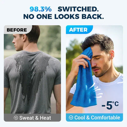 ⏰Summer Sale Buy 1 Get 1 Free❄💦Cold Sweat Towel You Can Use Anywhere, Anytime! Reusable Soft Absorbent Cooling Portableâ€?UK Ready!