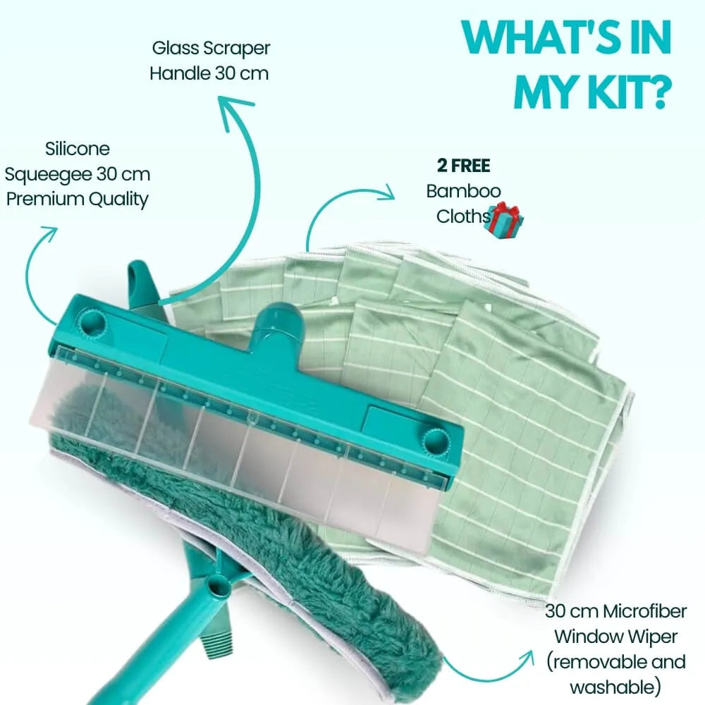 💞Ourlyard® Recyclable Silicone Window Squeegee Kit