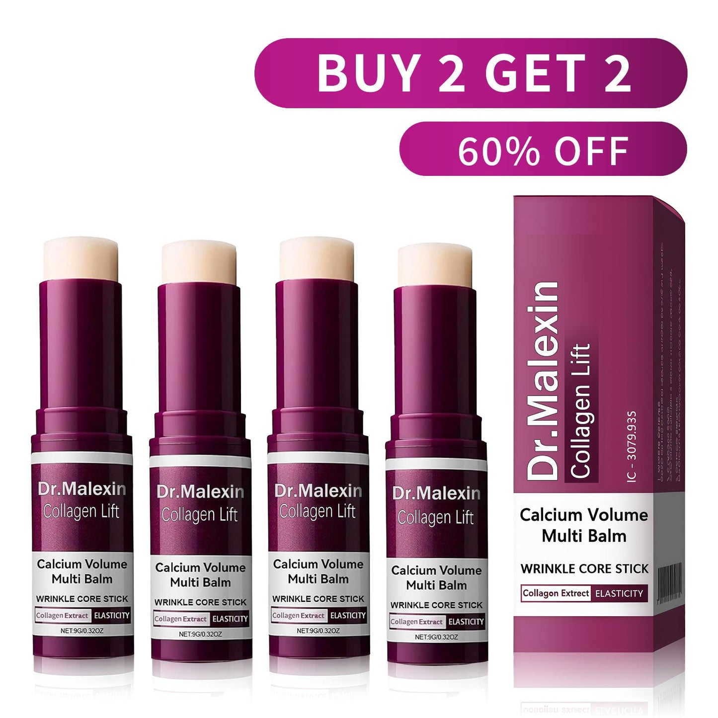 [Dr.Malexin Official]🥰Calcium Volume Multi Balm+Eye Patch 60ea Korean Skin Care Cosmetics