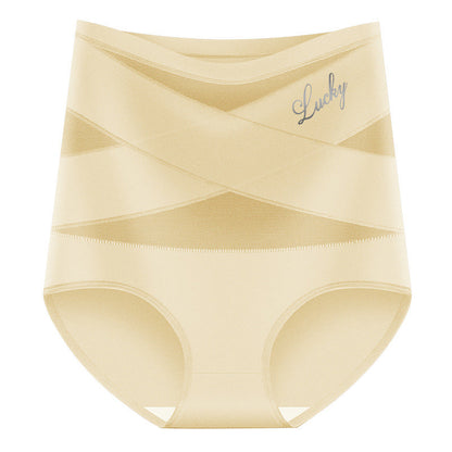 Plus-Size High-Waist Cross Tummy Control Panties