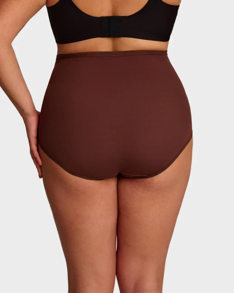Plus-Size High-Waist Cross Tummy Control Panties