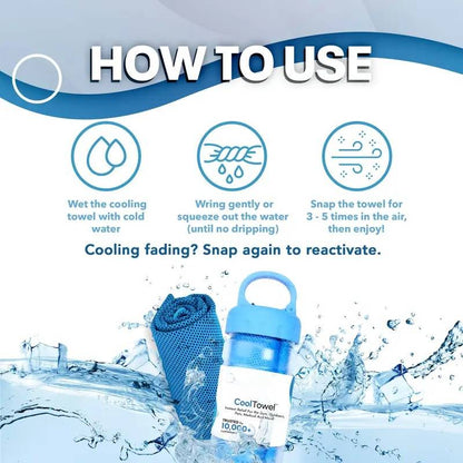 ⏰Summer Sale Buy 1 Get 1 Free❄💦Cold Sweat Towel You Can Use Anywhere, Anytime! Reusable Soft Absorbent Cooling Portableâ€?UK Ready!